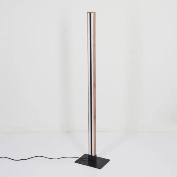 hofstein Lampadaire Salmi LED Couleur bois, Noir, 1 lumière* Lampes Modernes