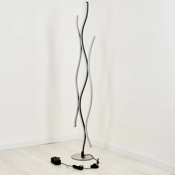 hofstein Lampadaire Serlande LED Nickel mat, 1 lumière* Lampes Modernes