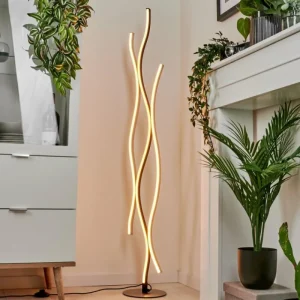 hofstein Lampadaire Serlande LED Nickel mat, 1 lumière* Lampes Modernes