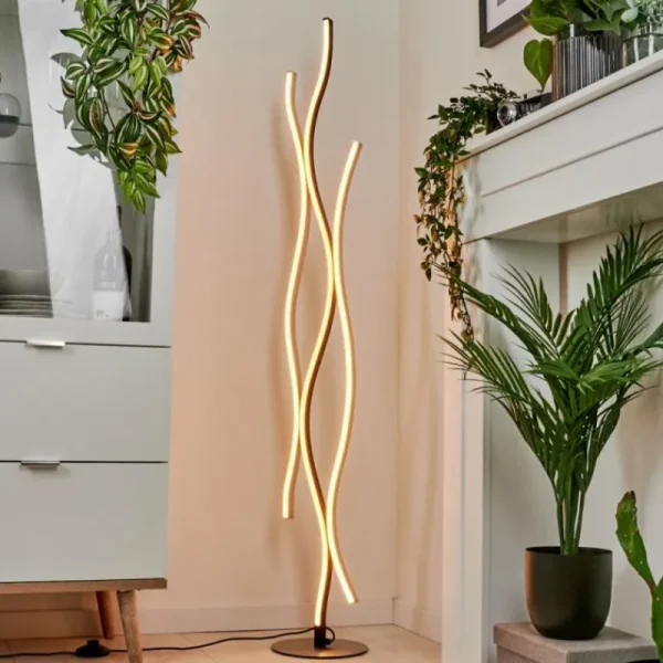 hofstein Lampadaire Serlande LED Nickel mat, 1 lumière* Lampes Modernes