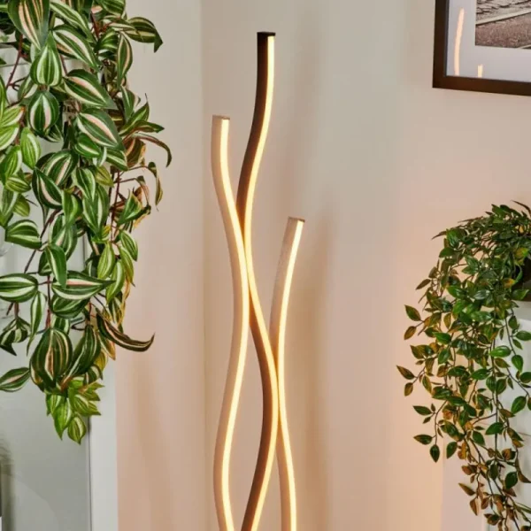 hofstein Lampadaire Serlande LED Nickel mat, 1 lumière* Lampes Modernes
