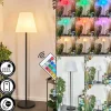 hofstein Lampadaire solaire d'extérieur Fisao LED Noir, 41 lumières, Télécommandes* Lampes Modernes