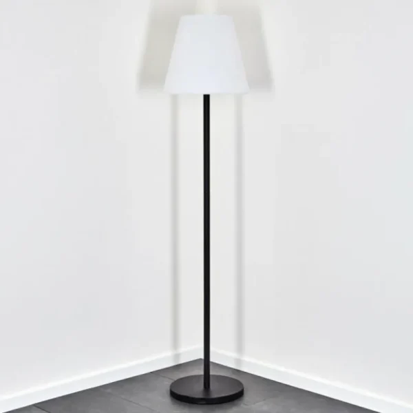 hofstein Lampadaire solaire d'extérieur Fisao LED Noir, 41 lumières, Télécommandes* Lampes Modernes