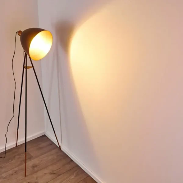 hofstein Lampadaire Sorsele Cuivre, Noir, 1 lumière* Lampes Modernes