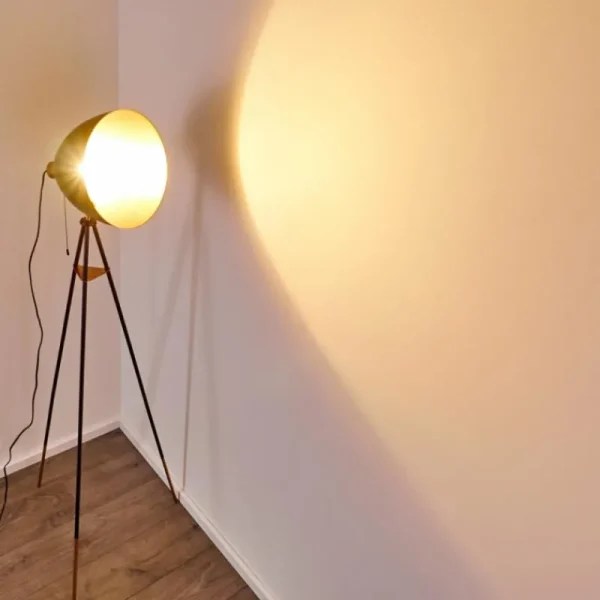 hofstein Lampadaire Sorsele Cuivre, Noir, 1 lumière* Lampes Modernes