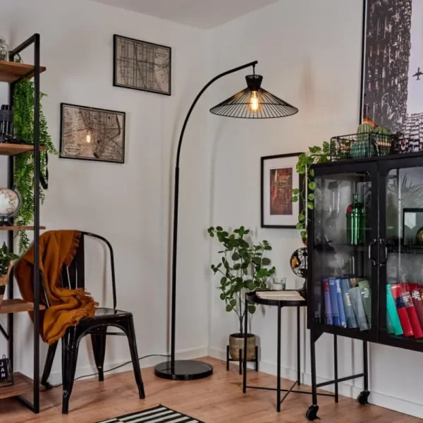 hofstein Lampadaire Tamins Noir, 1 lumière* Lampes Modernes