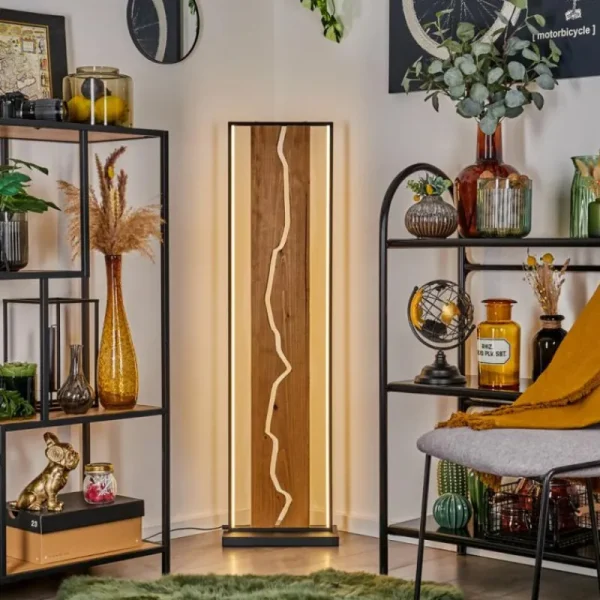 hofstein Lampadaire Terre LED Écru, Noir, Blanc, 1 lumière* Lampes Modernes
