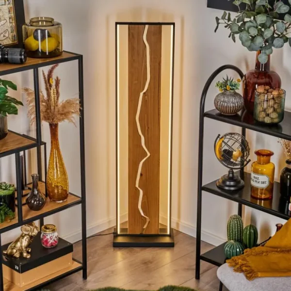 hofstein Lampadaire Terre LED Écru, Noir, Blanc, 1 lumière* Lampes Modernes