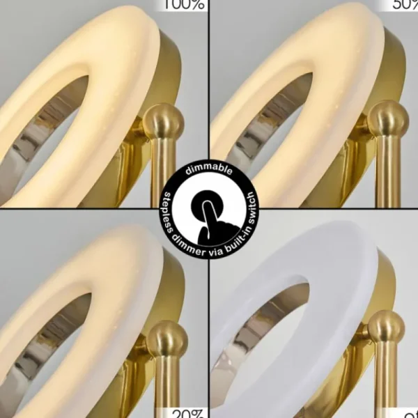 hofstein Lampadaire Tierz LED Laiton, 2 lumières* Lampes Modernes