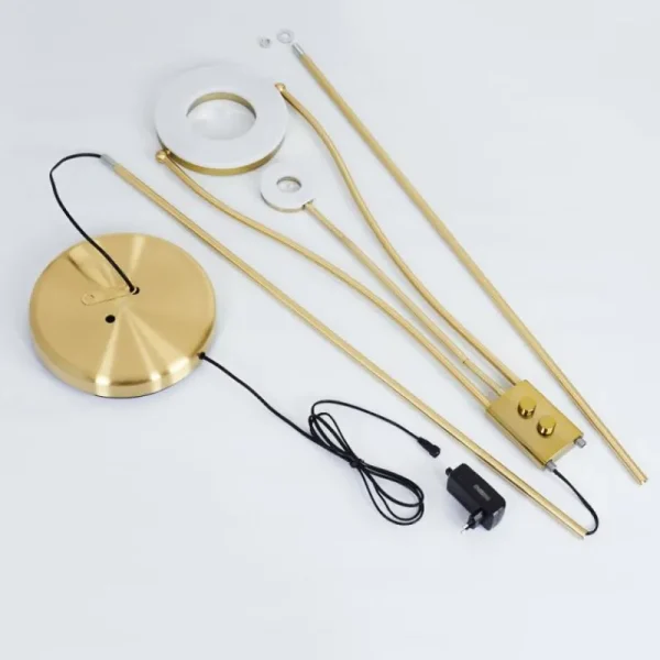 hofstein Lampadaire Tierz LED Laiton, 2 lumières* Lampes Modernes