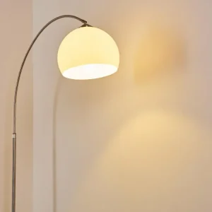 hofstein Lampadaire Tipitapa Nickel mat, 1 lumière* Lampes Modernes