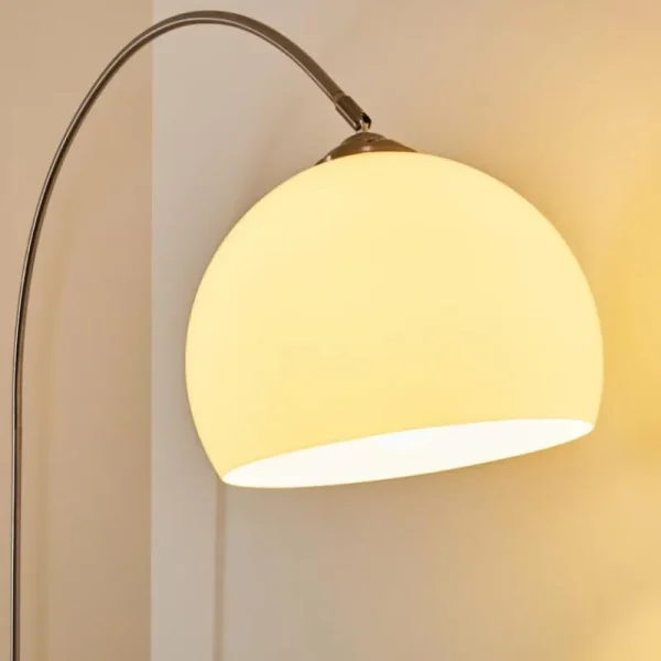 hofstein Lampadaire Tipitapa Nickel mat, 1 lumière* Lampes Modernes