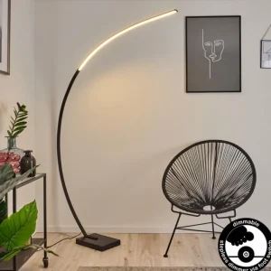 hofstein Lampadaire Tobillos LED Noir, 1 lumière* Lampes Modernes
