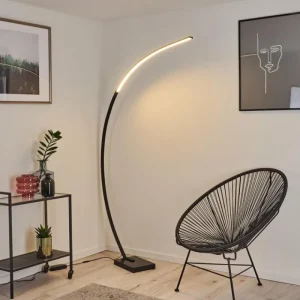 hofstein Lampadaire Tobillos LED Noir, 1 lumière* Lampes Modernes