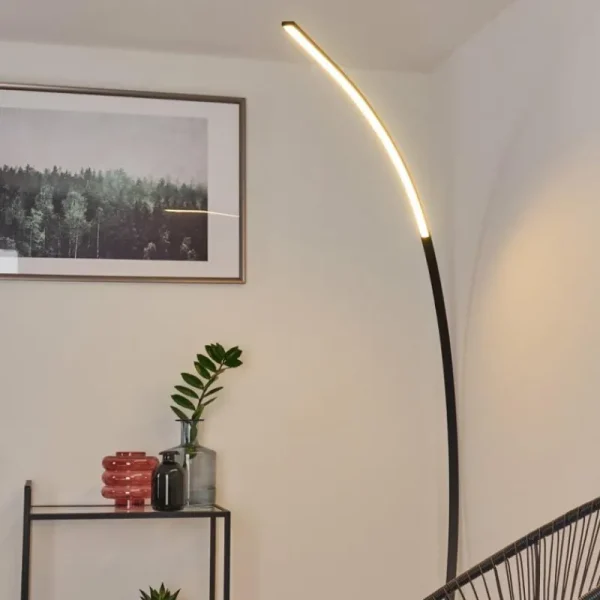 hofstein Lampadaire Tobillos LED Noir, 1 lumière* Lampes Modernes