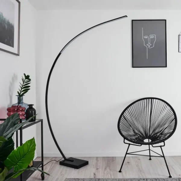 hofstein Lampadaire Tobillos LED Noir, 1 lumière* Lampes Modernes