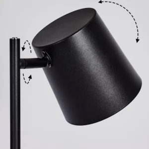 hofstein Lampadaire Tontolos LED Noir, 1 lumière* Lampes Modernes