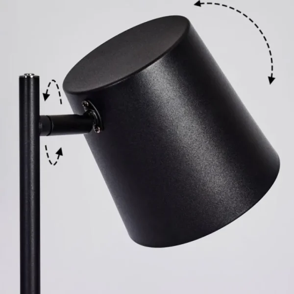 hofstein Lampadaire Tontolos LED Noir, 1 lumière* Lampes Modernes