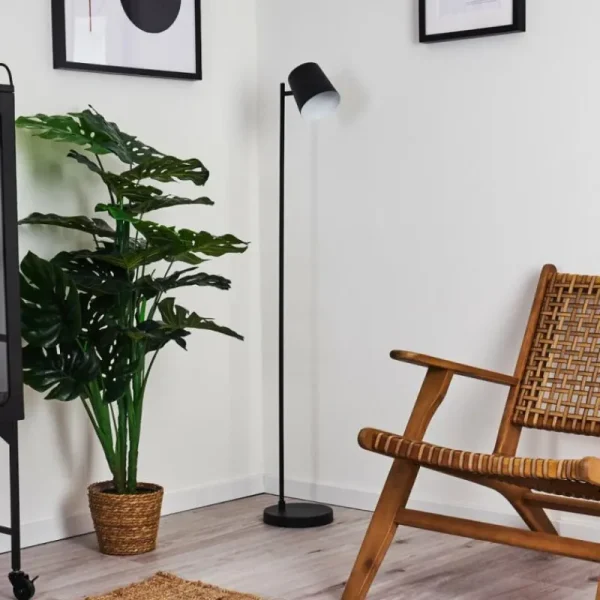 hofstein Lampadaire Tontolos LED Noir, 1 lumière* Lampes Modernes