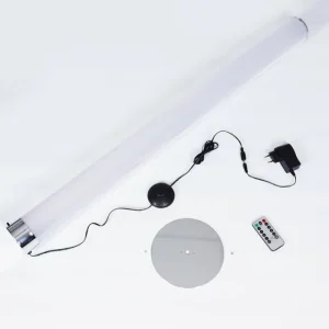 hofstein Lampadaire Tumurora LED Chrome, 1 lumière, Télécommandes* Lampes Modernes