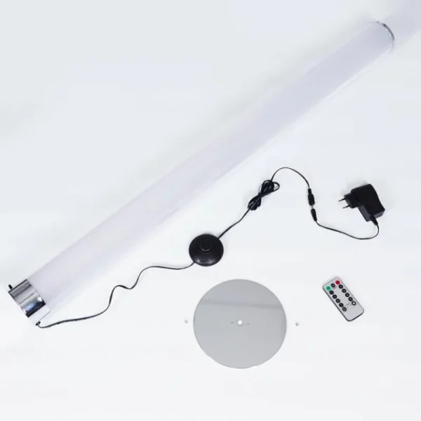 hofstein Lampadaire Tumurora LED Chrome, 1 lumière, Télécommandes* Lampes Modernes