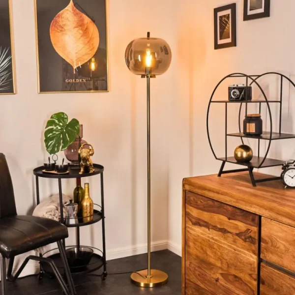 hofstein Lampadaire Verbania Laiton, 1 lumière* Lampes Modernes