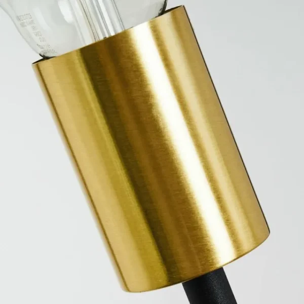hofstein Lampadaire Woden Laiton, Noir, 3 lumières* Lampes Modernes