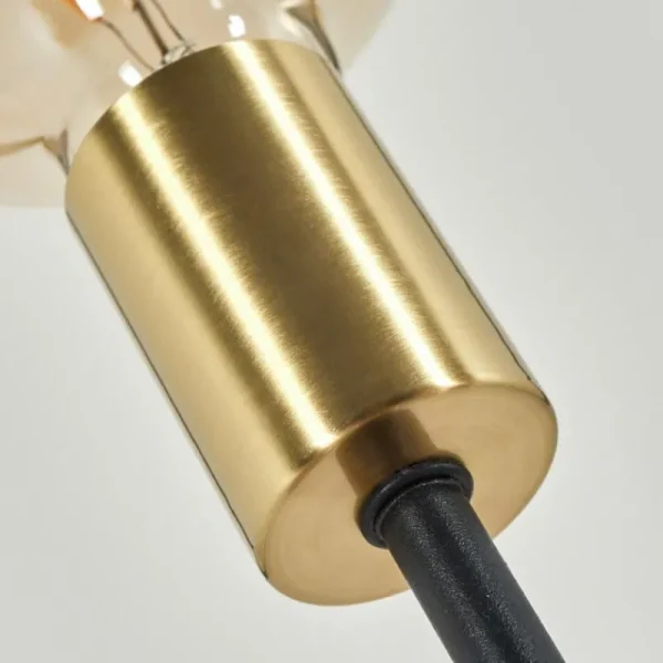 hofstein Lampadaire Woden Laiton, Noir, 3 lumières* Lampes Modernes