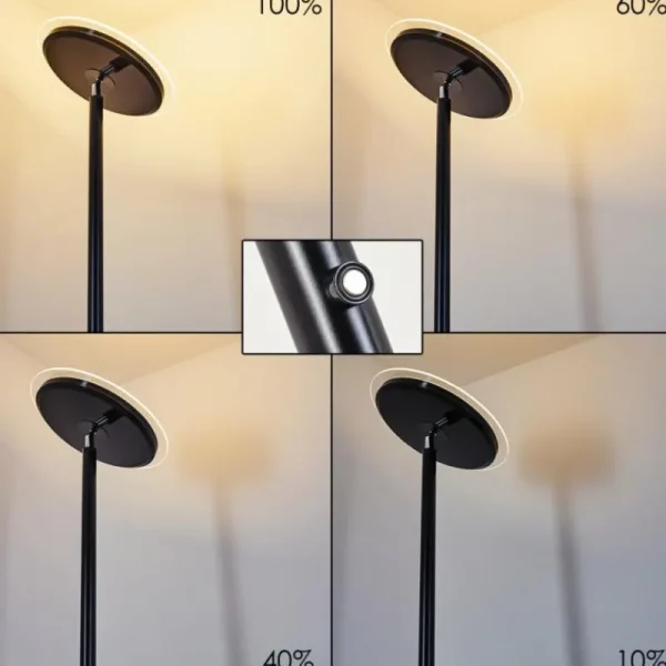 hofstein Lampadaire Wonsbek LED Noir, 1 lumière* Lampes Modernes