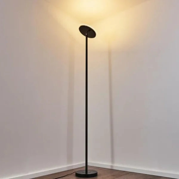 hofstein Lampadaire Wonsbek LED Noir, 1 lumière* Lampes Modernes