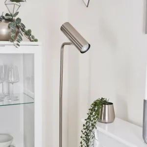 hofstein Lampadaire Zuoz Nickel mat, 1 lumière* Lampes Modernes