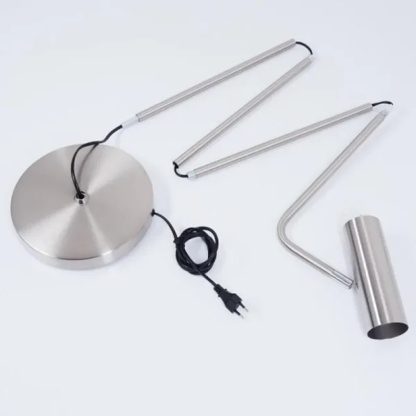 hofstein Lampadaire Zuoz Nickel mat, 1 lumière* Lampes Modernes