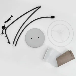 hofstein Lampe à arc Sagu Gris, Noir, 1 lumière* Lampes Modernes