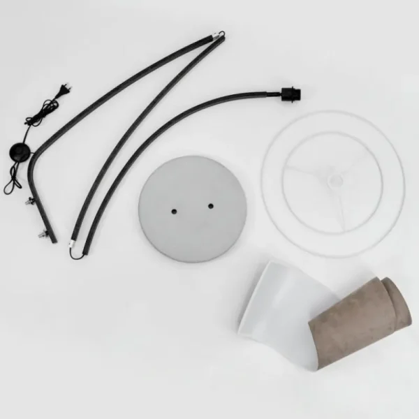 hofstein Lampe à arc Sagu Gris, Noir, 1 lumière* Lampes Modernes