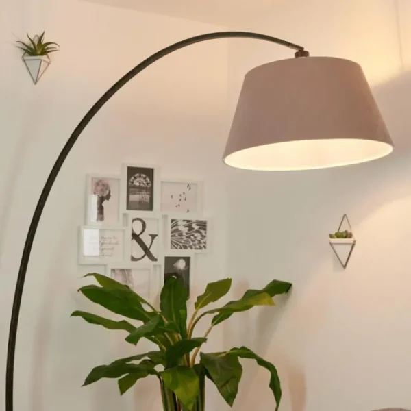 hofstein Lampe à arc Sagu Gris, Noir, 1 lumière* Lampes Modernes