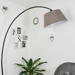 hofstein Lampe à arc Sagu Gris, Noir, 1 lumière* Lampes Modernes