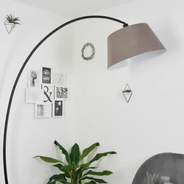 hofstein Lampe à arc Sagu Gris, Noir, 1 lumière* Lampes Modernes