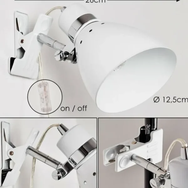 hofstein Lampe à pince Stranderott Blanc, 1 lumière* Lampes Modernes