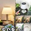 hofstein Lampe à poser Alcudia Solar LED Nickel mat, 10 lumières* Lampes Modernes