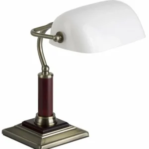Luminaires Brilliant Lampe à poser Brilliant Bankir Laiton, 1 lumière* Lampes En Verre