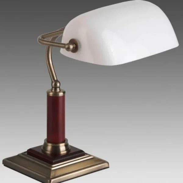 Luminaires Brilliant Lampe à poser Brilliant Bankir Laiton, 1 lumière* Lampes En Verre