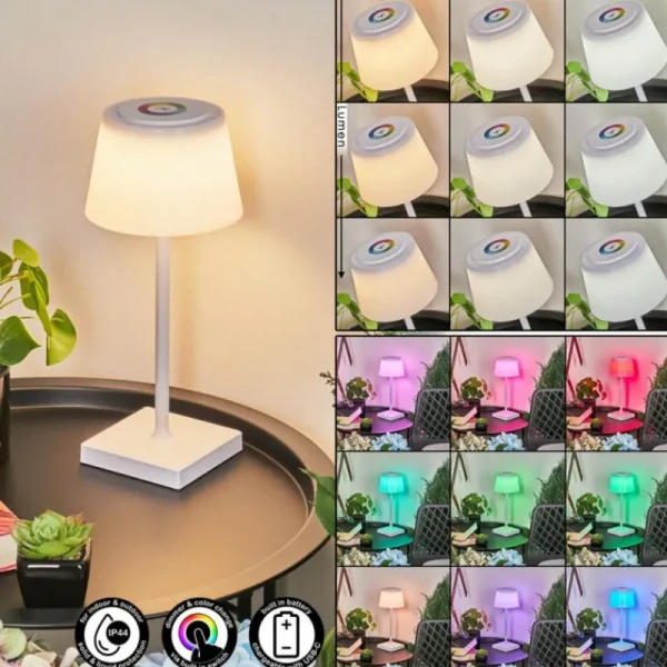 hofstein Lampe à poser Burzaco LED Blanc, 1 lumière, Changeur de couleurs* Lampes Modernes