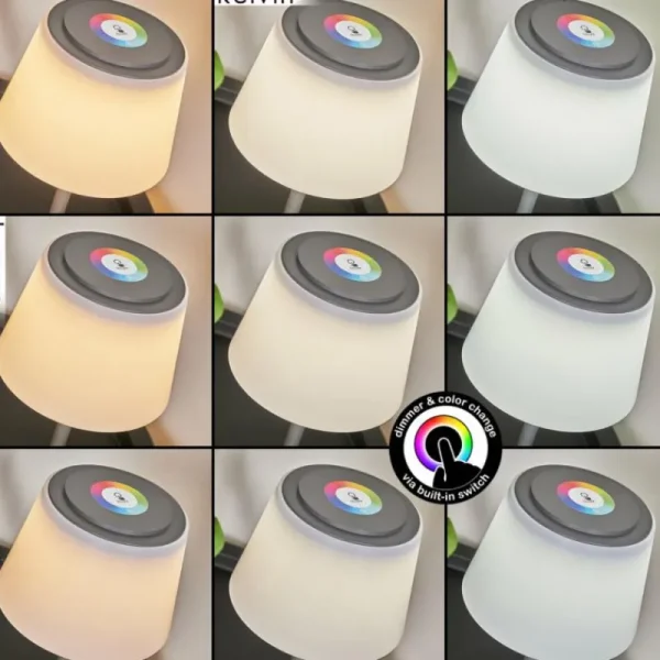 hofstein Lampe à poser Burzaco LED Anthracite, 1 lumière, Changeur de couleurs* Lampes Modernes