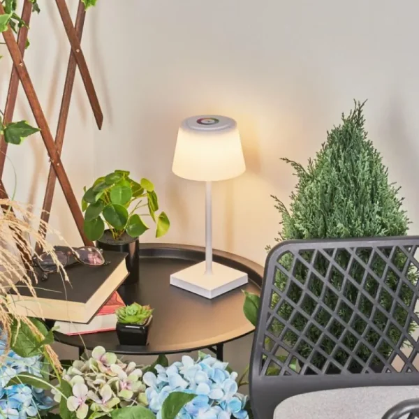 hofstein Lampe à poser Burzaco LED Blanc, 1 lumière, Changeur de couleurs* Lampes Modernes