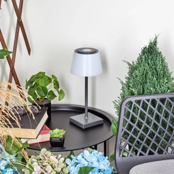 hofstein Lampe à poser Burzaco LED Anthracite, 1 lumière, Changeur de couleurs* Lampes Modernes