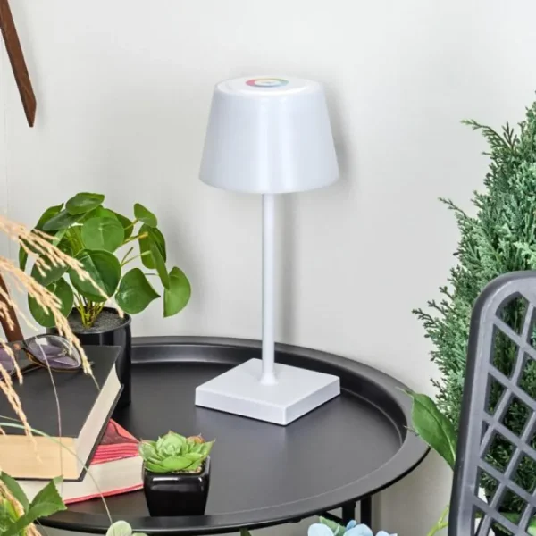 hofstein Lampe à poser Burzaco LED Blanc, 1 lumière, Changeur de couleurs* Lampes Modernes