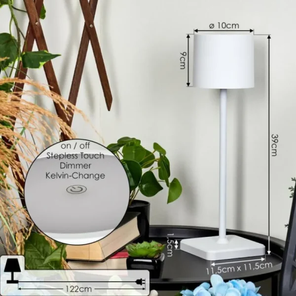 hofstein Lampe à poser Cajas LED Blanc, 1 lumière* Lampes Modernes