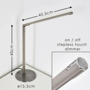 hofstein Lampe à poser Deje LED Nickel mat, 1 lumière* Lampes Modernes
