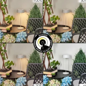 hofstein Lampe à poser Kouvi LED Blanc, 1 lumière* Lampes Modernes