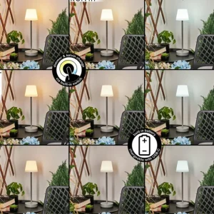 hofstein Lampe à poser Maza LED Gris, 1 lumière* Lampes Modernes